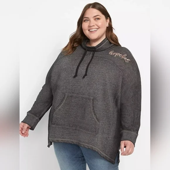 Lane Bryant Cowl Neck with Kangaroo Pocket Sweater Women's Size 14/16 - Picture 1 of 6